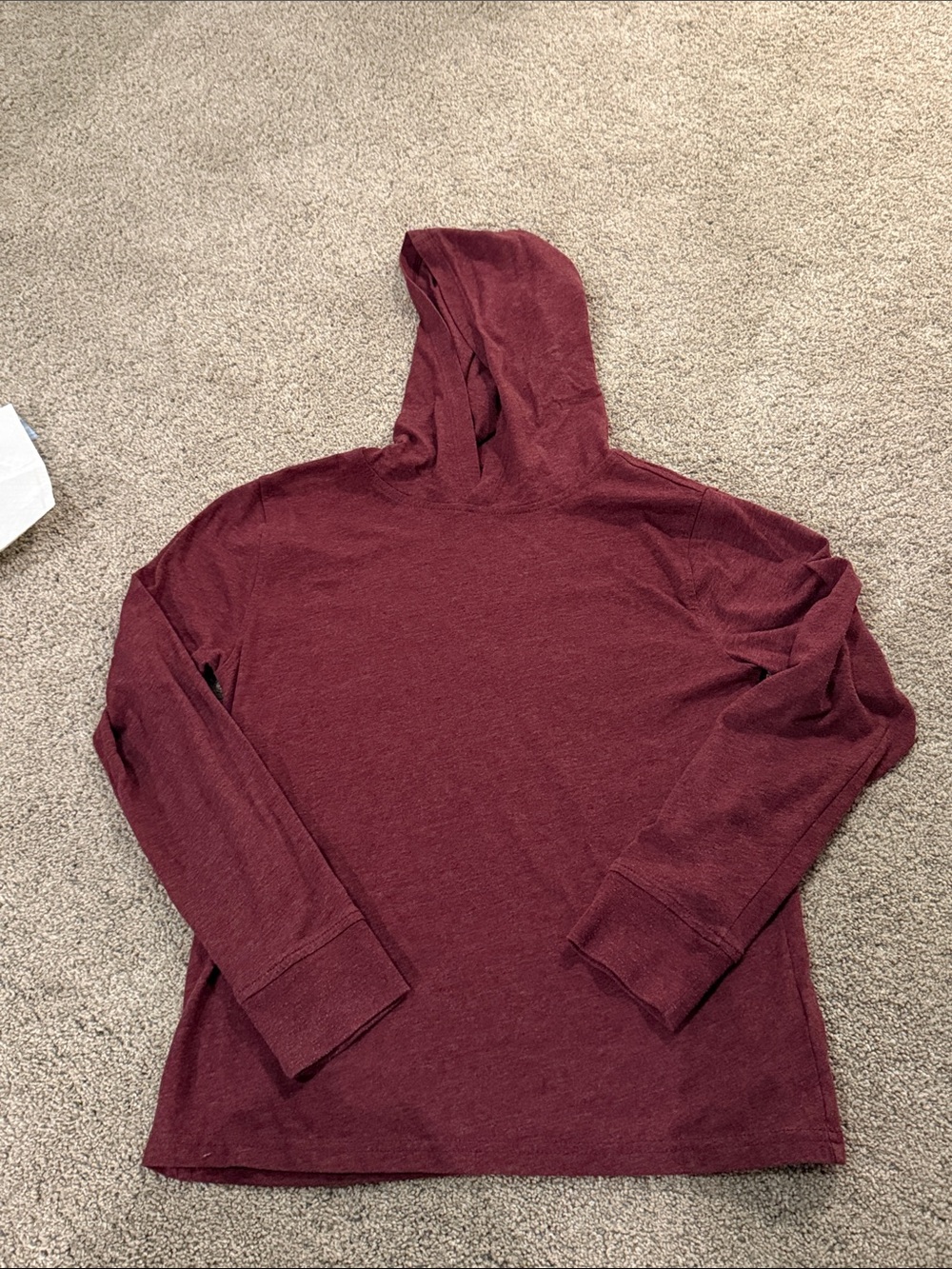 Crewcuts Burgundy Hooded Knit Pullover